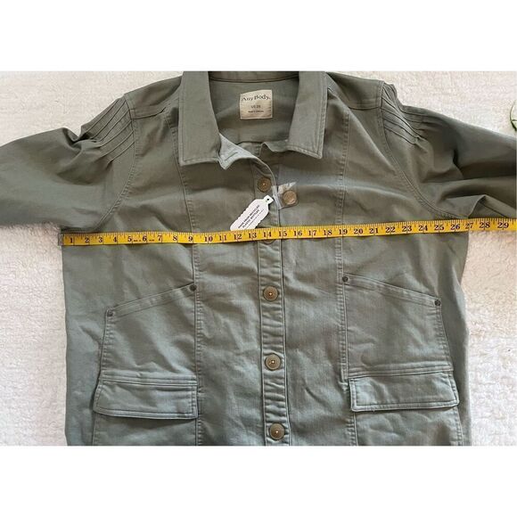 AnyBody Stretch Twill Utility Jacket with Pockets (2X) - Picture 4 of 5